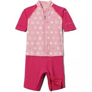 Columbia Kid's Girl's Sandy Shores Sunguard Suit Pink Pink Water Drop Pattern 2T